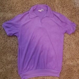 Purple Short Sleeve Polo Shirt